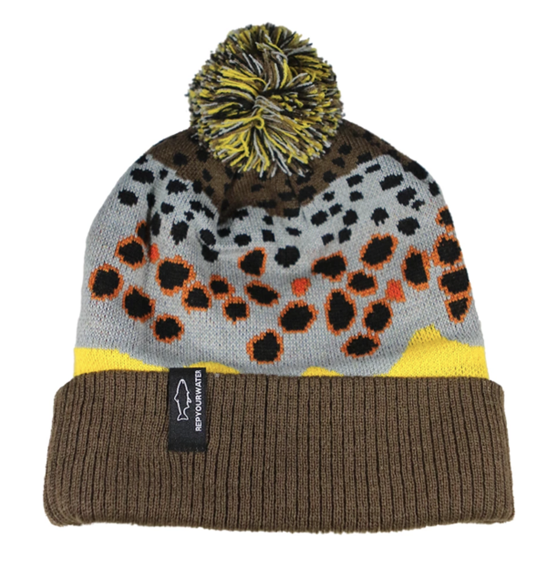 Rep Your Water Brown Trout Skin 2.0 Knit Hat | Buy Rep Your Water